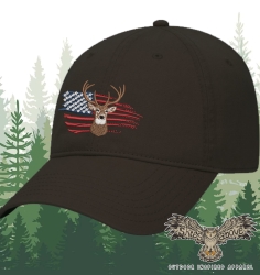 American Flag & Deer hat